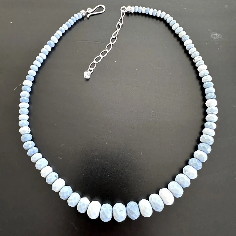 Blue Opal beaded Necklace by Jay King - Picture 4 of 8